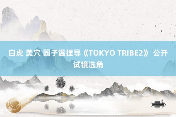 白虎 美穴 园子温捏导《TOKYO TRIBE2》 公开试镜选角